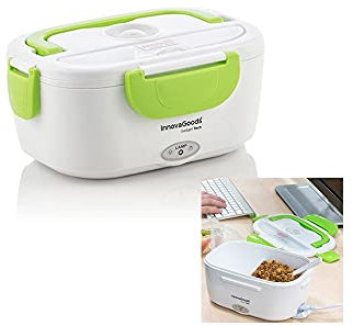 InnovaGoods Fiambrera Eléctrica 40 W, Plástico, Blanco, 16.5x23x10.5 cm