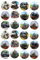24 Assorted Trains Pre-Cut Premium Rice Card Cup Cake Toppers