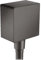 hansgrohe FixFit Coude de raccordement Square, noir chromé brossé, 26455340