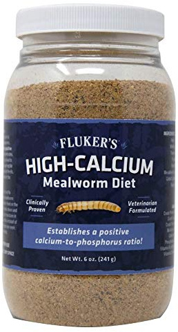 Fluker's High Calcium Mealworm Diet, Can Be Used as a Gut-Loading Food or Bedding, 6 oz