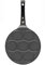 Maku Pancake Pan Diameter 26 cm 7-Hole Cast Aluminium Frying Pan Ideal for Quail Eggs and Flour