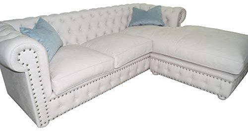 jvmoebel Sofa Samt Ecksofa Chesterfield Textil Stoff Eckcouch Polster Couch Eckgarnitur
