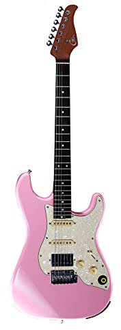 MOOER GTRS S800 Guitare intelligente avec simulateur de capture de tonalité (S800, guitare électrique rose coquille)