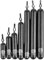 LMAB Tungsten Drop Shot Gewichte Set bleifrei, Stab Form, lackiert mit Klemmöse, zum Dropshot Angeln, Zanderangeln & Barschangeln, Farbe Matt Black, Größe 7,2 g