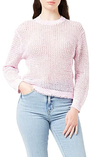 comma CI Damen Pullover, 44X2 dunkelrosa, Rosa