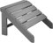 tectake 800816 Fußablage für Adirondack Gartenstuhl, wetterfest, Holzoptik, Fußstütze aus Kunststoff, 48 x 48,5 x 38 cm, Outdoor Fußauflage für Garten Terrasse Balkon (Grau-Grau | Nr. 404509)