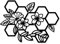 NBEADS Wabe Blumen Metall Wanddeko, Schwarzer Wandbehang Moderne Wanddekoration Silhouette Wandkunst Metallbilder Für Zuhause Schlafzimmer Flur Wohnzimmer Badezimmer Büro Hotel, 21.5x30 cm