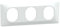 Schneider Electric - Ovalis - Plaque de finition - 3 postes Horizontal - entraxe 71 mm - Blanc - S320706