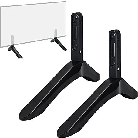 KONAMO TV Stand Legs, Table Top TV Stand Base Replacement Legs for Most 32 to 65 Inch LCD LED with Cable Management(Check the TV screw hole distance to confirm whether it's 20-55mm)