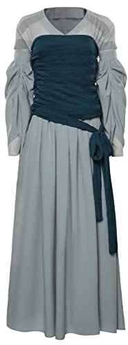 Seaehey Galadriel-Kostüm für Erwachsene, Elfe, Prinzessin, Herr Ring, Power, Cosplay, Halloween, Kostüme für Damen und Mädchen, Größe S