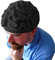 Orbgons Keramik Erwachsene Persönlichkeit Gehirn Mütze gestrickte Mütze für Kinder Baseballmützen Damen Cap La (Black, One Size)