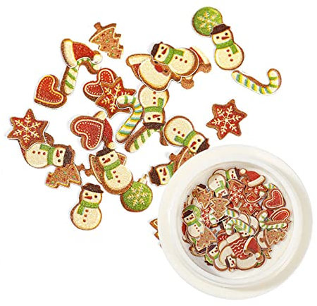 Christmas Nail Art Sticker Santa Christmas Tree Wreath Gingerbread Man Snowman Nail Art Decals Xmas Nail Design Salon Diy