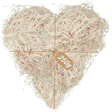 250g de Papier de Pin pour Remplissage | Papier Déchiré Parfait pour Cadeaux, Emballages, Protection, Décoration et Célébrations Mémorables | Paille de Pin pour Paniers et des Boîtes