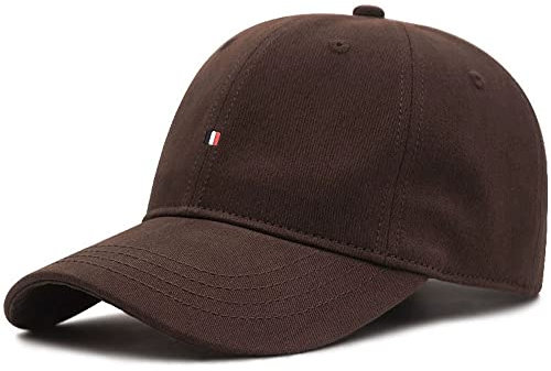 YTNKIV Große Kopfmütze Sport XXL Stickerei Oversize Baseball Cap Big Head Hat Plus 23.6-25.5 (60-65cm), coffee, 8