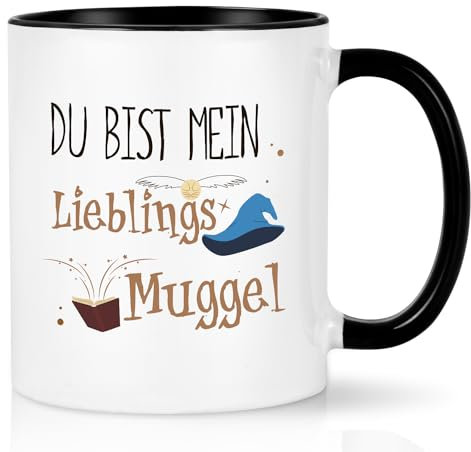 Joymaking Lustige Geschenk Tasse mit Spruch - Du bist mein Lieblings Muggel Weihnachten Geschenkidee für Freund Freundin Klassenkamerad Geschenk zum Geburtstag Weihnachten