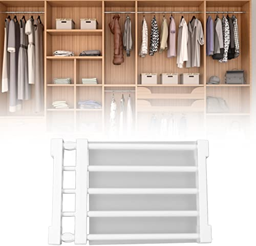 Brrnoo Adjustable Shelves for Closet, Expandable Closet Shelf Tension Rod, Closet Cupboard Storage Organizer, Closet Tension Shelf for Kitchen, Bedroom, Wardrobe, Cabinet