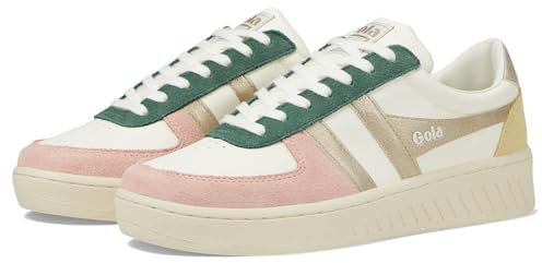 Gola Tenis Grandslam Quadrant para mujer, Blanquecino/Rosa Perla/Oro/Lim, 36 EU