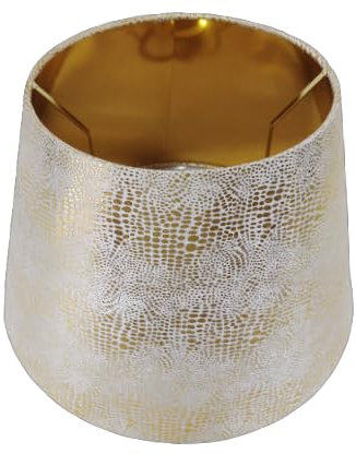 Designer-Lampenschirm-Samt- Gold-Dust rund-konische Form Ø 40cm innen Gold