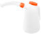 NEO TOOLS Verseuse de remplissage avec bec verseur flexible et couvercle, 1 à 5 l, gobelet doseur/carafe de remplissage pour huile, etc., blanc, graduation de changement d'huile, incassable, voiture,