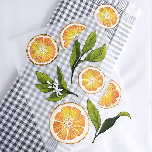 Bügelbilder Orangenhälfte Set für Textilien, DIN A4 zum Aufbügeln | Dekoration Stoffreparatur von T-Shirts, Hoodies, Jeans | Patches für Kinder, Erwachsene, Familie