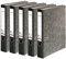 Original Falken 5er Pack Recycling-Ordner Wolkenmarmor. Made in Germany. 5 cm schmal DIN A4 schwarzer Rücken Ringordner Aktenordner Briefordner Büroordner Pappordner CO2-Neutral Blauer Engel