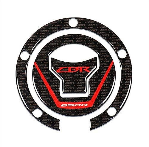 Motorrad Tankdeckel Aufkleber Für H&ONDA CBR650R CBR 650R CBR650 R Motorrad 3D Carbon Faser Aufkleber Aufkleber Emblem Schutz Tank Pad Cas Cap(2)
