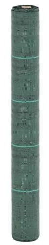 vidaXL Unkrautvlies, Gartenvlies gegen Unkraut, Unkrautfolie Wasserdurchlässig UV-stabilisiert, Unkrautflies Mulchfolie Bodengewebe, Grün 1x100m PP