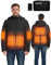 LUXHOMY Beheizbare Jacke mit 7.4V 16000mAh Akku, Beheizte Jacke für Herren Damen, 7 Heizzonen Heizjacke mit Powerbank, Wärmejacke mit Abnehmbarer Kapuze