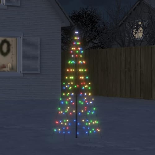 Willood LED-Weihnachtsbaum für Fahnenmast 200 LEDs Mehrfarbig 180 cm
