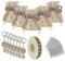 STEFANAZZI 20 Pezzi Kit Bomboniere per Matrimonio Portachiavi Chiave Portafortuna in Legno, Bomboniere Decorazione per Feste