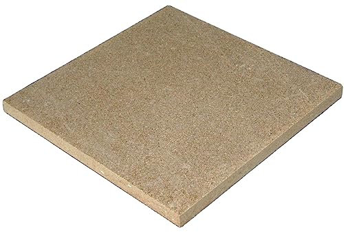 The Stove Wizard Tablero de fuego de vermiculita – 400 x 240 x 25 mm | Panel de ladrillo refractario resistente al calor para estufas de leña, quemadores de troncos, estufas multicombustibles, hornos