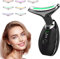 Masseur Visage Électrique, Appareil Anti-Rides à 7 Couleurs avec 3 Modes de Massage, Masseur Visage et Cou Vibrant pour Raffermissement et Douceur de la Peau (Noir)