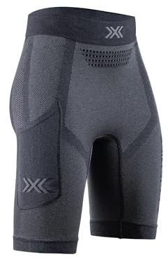 X-Bionic Damen Xceed Run Kurze Tights – Hochleistungs-Lauftights mit HygroDiffuser & VectorSphere Technologie – Thermoregulation & Feuchtigkeitsableitung für höchsten Komfort - Schwarz/Grau, S