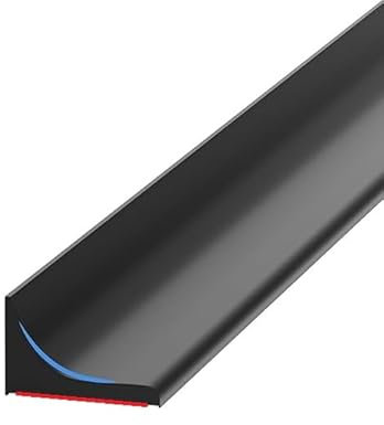 Bande de rétention d'eau autocollante en silicone pour comptoir, Barriere De Douche Silicone,Barre Anti Débordement Douche Italienne, Convient aux cuisines et aux salles de bains (Noir, 205CM)