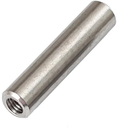 HBALDTEDC Dado di accoppiamento Rotondo Lungo, Dado di accoppiamento in Alluminio M4 25 mm Lunghezza 7 mm Diametro Esterno 1 Pezzo