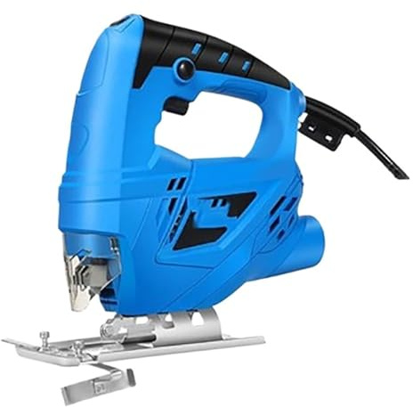 Multifunctional Portable Household Electric Jig Saw Handheld Small Woodworking Electric Saw Pull Saw Wood Cutting Machi Easy to Use(Blue)