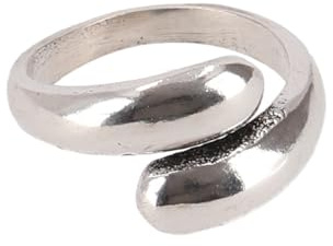 GURU SHOP Modeschmuck Ring aus Indien, Daumenring Onesize - Boho/silber