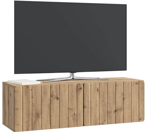 vidaXL Wandmontierter TV-Schrank Artisan-Eiche 98 x 31 x 30 cm, Wohzimmer, rechteckiger, moderner Wandschrank, stylischer TV-Ständer, viel Stauraum für Dein Zuhause