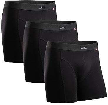 DANISH ENDURANCE Herren Boxershorts, Schwarz - 3 Pack, Gr.- M