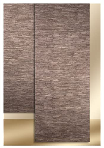SeGaTeX home fashion Moderner Schiebevorhang Flächenvorhang Marian Paneele in Bambusstruktur braun 180 x 45 cm