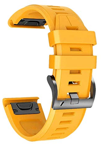 NotoCity für Fenix 6 pro/5 plus Armband, Quickfit 22mm für Fenix 6/7/8 47mm/5/7 pro/E 47mm, Armband 22mm für Forerunner 935/945/965, Epix 2, Instinct, Approach S60 Uhrenarmband(Gelb)