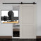 TSMST 167CM/5.5FT Sliding Door Track Kit Sliding Barn Wood Doors Rail T Mount Hangers Black for Single Door