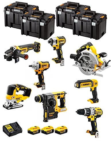 Kit DWK801T (DCD996 + DCH273 + DCG405 + DCF887 + DCF894 + DCS334 + DCS570 + DCL050 + 3 Batterien 5,0 Ah + Ladegerät + 4 x TSTAK VI)