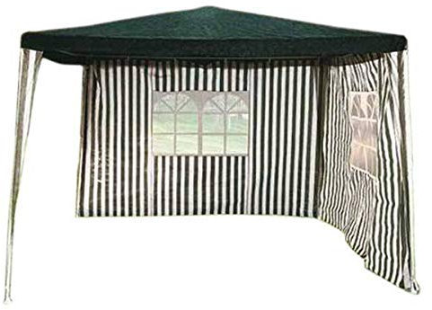 TrendLine Pavillon 3x3 m grün-weiß inkl. 2 Seitenteile Gartenpavillon Festzelt