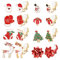 YADOCA 8 Paar Weihnachten Ohrringe Clips für Frauen Kinder Ohrclips Baum Geschenk Schneemann Elch Handschuhe Santa Kein Piercing Weihnachten Klipp Ohrringe Set