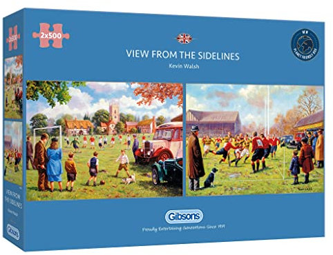 View from the Sidelines Age 14+ | 2 x 500 Piece Jigsaw Puzzles | Multi-Box Jigsaw | Sustainable Puzzle for Adults | Premium 100% Recycled Board | Great Gift for Adults | Gibsons Games