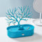 Jewellery Display Stand Holder Earring Necklace Bracelets Watches Jewelry Storage Organizer with Drawer Tree Shape Tower Rack Tray for Rings Women Girls Birthday Gift Makeup Rack Blue