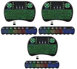 3 x Mini Keyboard 2.4GHz Wireless Keyboard with touchpad Backlit,Mini Portable 2.4G Wireless Keyboard Touchpad For Android Smart TV Box PC Laptop