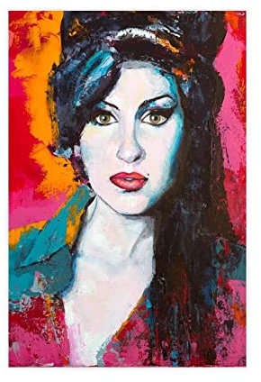 FUKITT Poster Sänger Amy Winehouse Poster (15) Leinwand Poster Schlafzimmer Dekor Sport Landschaft Büro Zimmer Dekor Geschenk Rahmen Stil 30 x 45 cm