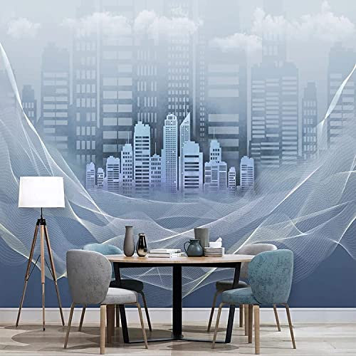 Simple Tech City Painting Photo 3D Wall Mural Wallpaper Wall Papers Home Decor Papel Flooring 3D Wallpaper Paste Living Room The Wall for Bedroom Mural- Wall Photo 400 x 280 cm